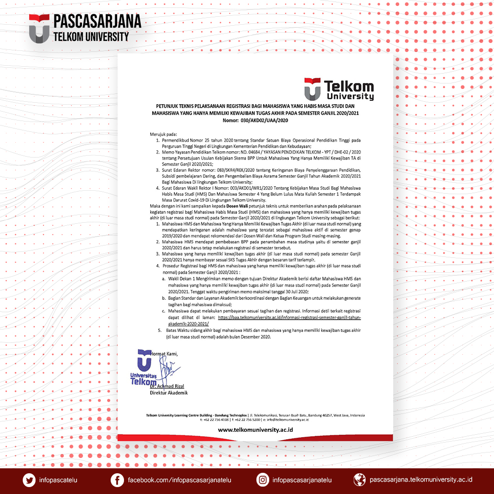 Petunjuk Teknis Registerasi Mahasiswa HMS dan Studi Akhir